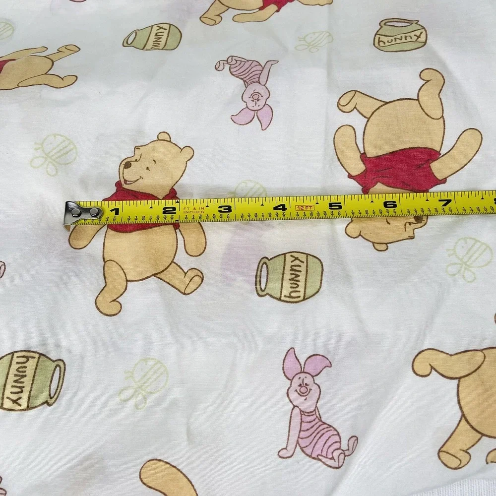 Disney Winnie the Pooh Fitted Sheet Crib Toddler Piglet Honey Pot Bees Vintage